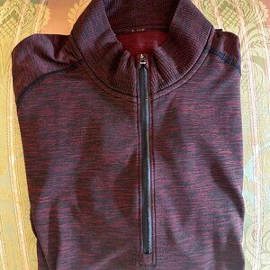 Lululemon Men's Maroon Metal Vent Tech Quarter Zip (Like New, Medium)